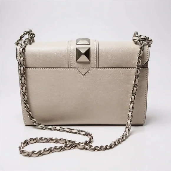 Michael Kors Cream Crossbody Bag with Silver Accents - Picture 4 of 11